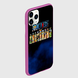 Чехол iPhone 11 Pro матовый Пират Соломенной Шляпы One Piece, цвет: 3D-фиолетовый — фото 2