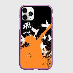 Чехол iPhone 11 Pro матовый Волейбол - Вороны, цвет: 3D-фиолетовый
