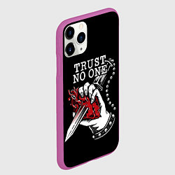 Чехол iPhone 11 Pro матовый TRUST NO ONE, цвет: 3D-фиолетовый — фото 2