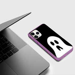 Чехол iPhone 11 Pro матовый Привидение, цвет: 3D-фиолетовый — фото 2