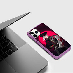 Чехол iPhone 11 Pro матовый Охотница, цвет: 3D-фиолетовый — фото 2