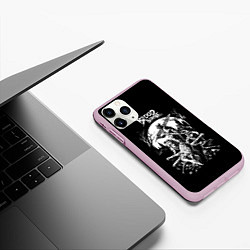 Чехол iPhone 11 Pro матовый Бладборн ЧБ, цвет: 3D-розовый — фото 2