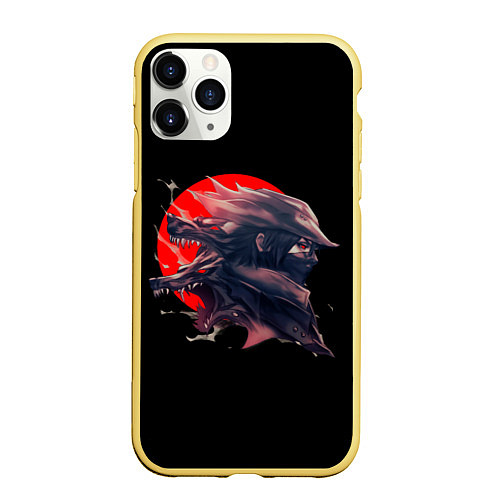 Чехол iPhone 11 Pro матовый Wolfborn / 3D-Желтый – фото 1