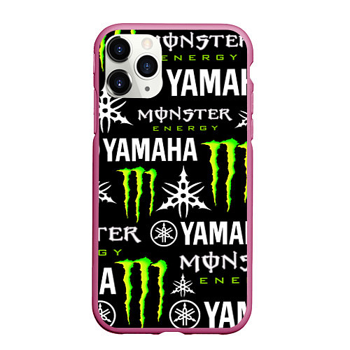 Чехол iPhone 11 Pro матовый YAMAHA X MONSTER SPORT / 3D-Малиновый – фото 1