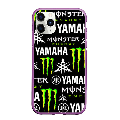 Чехол iPhone 11 Pro матовый YAMAHA X MONSTER SPORT / 3D-Фиолетовый – фото 1