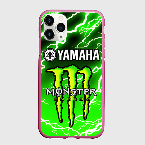 Чехол iPhone 11 Pro матовый YAMAHA X MONSTER SPORT / 3D-Малиновый – фото 1