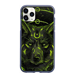 Чехол iPhone 11 Pro матовый Эзотерический Волк, цвет: 3D-серый
