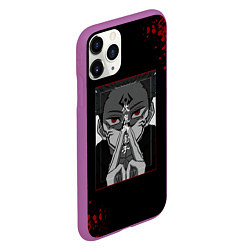 Чехол iPhone 11 Pro матовый МАГИЧЕСКАЯ БИТВА SUKUNA, цвет: 3D-фиолетовый — фото 2