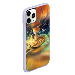 Чехол iPhone 11 Pro матовый ZENITSU ЗЕНИТСУ DEMON SLAYER Z, цвет: 3D-светло-сиреневый — фото 2