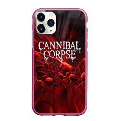 Чехол iPhone 11 Pro матовый Blood Cannibal Corpse Труп Каннибала Z, цвет: 3D-малиновый