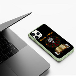 Чехол iPhone 11 Pro матовый Альбомы КиШ Z, цвет: 3D-салатовый — фото 2