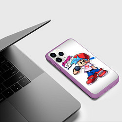 Чехол iPhone 11 Pro матовый FNF Парень, цвет: 3D-фиолетовый — фото 2