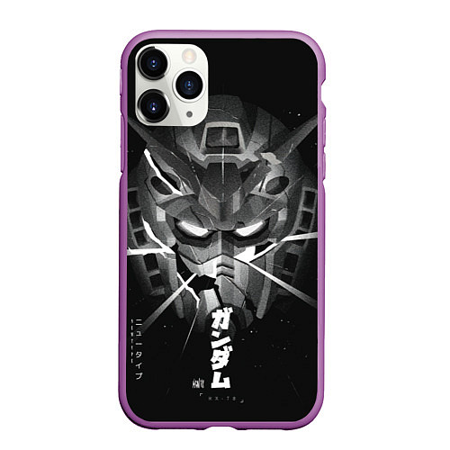 Чехол iPhone 11 Pro матовый GUNDAM / 3D-Фиолетовый – фото 1