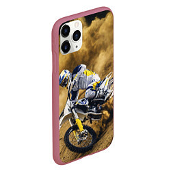 Чехол iPhone 11 Pro матовый HUSQVARNA ХУСКВАРНА SPORT, цвет: 3D-малиновый — фото 2