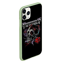 Чехол iPhone 11 Pro матовый Papa Roach Rose, цвет: 3D-салатовый — фото 2