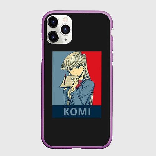 Чехол iPhone 11 Pro матовый Komi Cant Communicate / 3D-Фиолетовый – фото 1