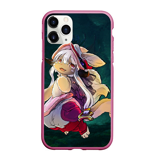 Чехол iPhone 11 Pro матовый Nanachi / 3D-Малиновый – фото 1