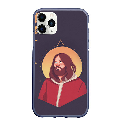 Чехол iPhone 11 Pro матовый Jared Leto 30 SECONDS TO MARS Z / 3D-Серый – фото 1