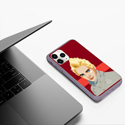 Чехол iPhone 11 Pro матовый 30 SECONDS TO MARS Jared Leto спина Z, цвет: 3D-серый — фото 2