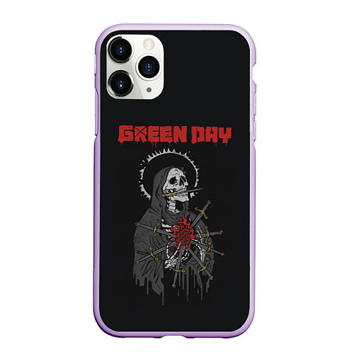 Чехол iPhone 11 Pro матовый GreenDay ГринДей Poster Z / 3D-Сиреневый – фото 1