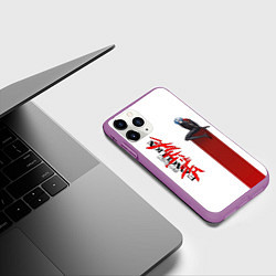Чехол iPhone 11 Pro матовый EVANGELION ПИЛОТ EVA, цвет: 3D-фиолетовый — фото 2