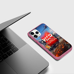 Чехол iPhone 11 Pro матовый WAR THUNDER ВАР ТАНДЕР, цвет: 3D-малиновый — фото 2