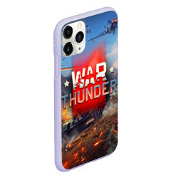 Чехол iPhone 11 Pro матовый WAR THUNDER ВАР ТАНДЕР, цвет: 3D-светло-сиреневый — фото 2