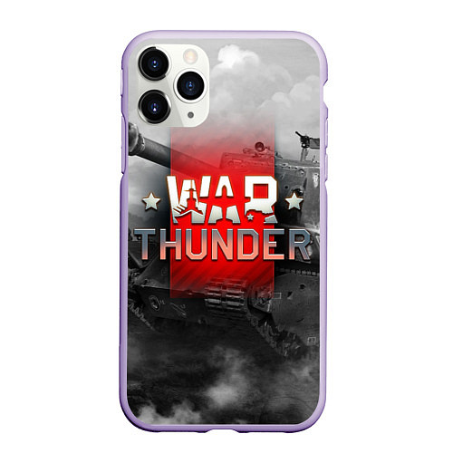 Чехол iPhone 11 Pro матовый WAR THUNDER ВАР ТАНДЕР / 3D-Светло-сиреневый – фото 1