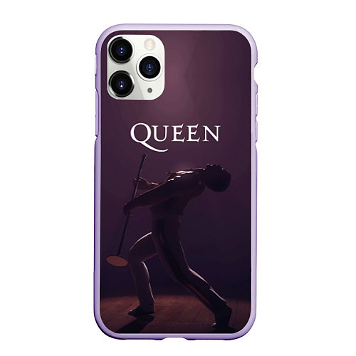 Чехол iPhone 11 Pro матовый Freddie Mercury Queen Z / 3D-Светло-сиреневый – фото 1