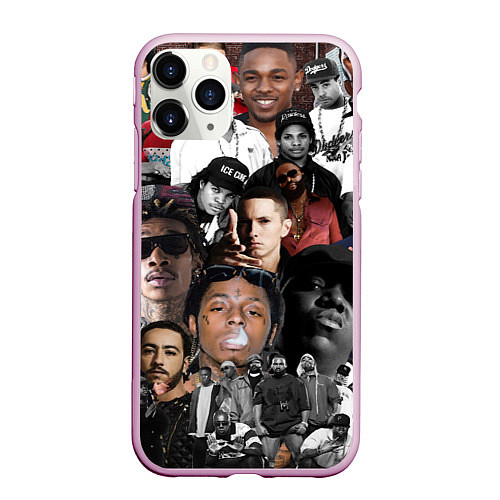 Чехол iPhone 11 Pro матовый Короли Рэпа KING RAP / 3D-Розовый – фото 1