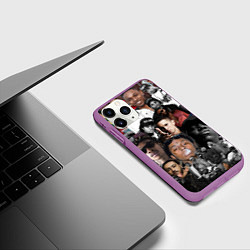 Чехол iPhone 11 Pro матовый Короли Рэпа KING RAP, цвет: 3D-фиолетовый — фото 2