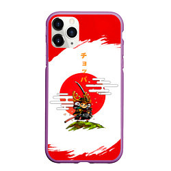 Чехол iPhone 11 Pro матовый Тони Тони Чоппер ниндзя One Piece, цвет: 3D-фиолетовый