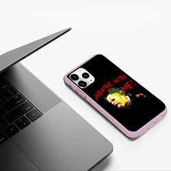 Чехол iPhone 11 Pro матовый Breathe whith me, цвет: 3D-розовый — фото 2