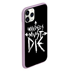 Чехол iPhone 11 Pro матовый Invaders must die, цвет: 3D-сиреневый — фото 2