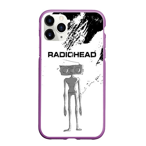 Чехол iPhone 11 Pro матовый Radiohead Радиохед Z / 3D-Фиолетовый – фото 1