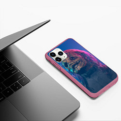 Чехол iPhone 11 Pro матовый Corey Taylor, цвет: 3D-малиновый — фото 2