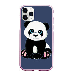 Чехол iPhone 11 Pro матовый Милая Панда Sweet Panda, цвет: 3D-розовый