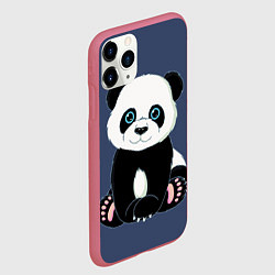 Чехол iPhone 11 Pro матовый Милая Панда Sweet Panda, цвет: 3D-малиновый — фото 2