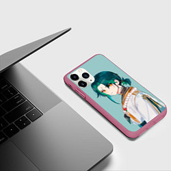 Чехол iPhone 11 Pro матовый Xiao Genshin Impact, цвет: 3D-малиновый — фото 2