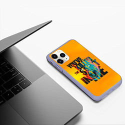 Чехол iPhone 11 Pro матовый Кори Тейлор, цвет: 3D-светло-сиреневый — фото 2