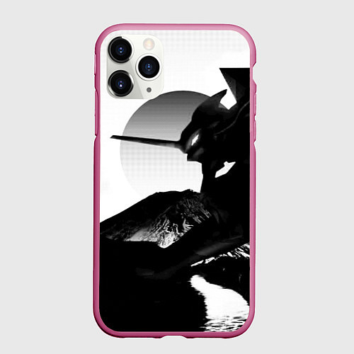 Чехол iPhone 11 Pro матовый ЗАКАТ ЕВАНГЕЛИОН / 3D-Малиновый – фото 1