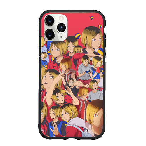 Чехол iPhone 11 Pro матовый Kozume Kenma Pattern Color / 3D-Черный – фото 1