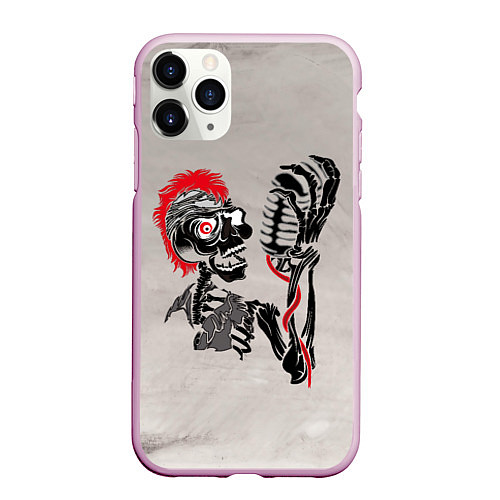 Чехол iPhone 11 Pro матовый Punk music / 3D-Розовый – фото 1