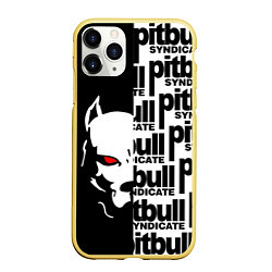 Чехол iPhone 11 Pro матовый PITBULL SYNDICATE ПИТБУДЬ, цвет: 3D-желтый