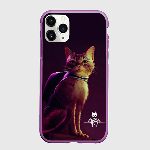 Чехол iPhone 11 Pro матовый Stray Game / 3D-Фиолетовый – фото 1