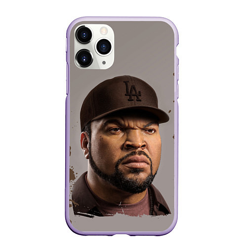 Чехол iPhone 11 Pro матовый Ice Cube Айс Куб Z / 3D-Светло-сиреневый – фото 1