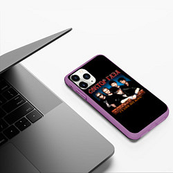 Чехол iPhone 11 Pro матовый ГУЛЯЙ МУЖИК! Сектор Газа, цвет: 3D-фиолетовый — фото 2