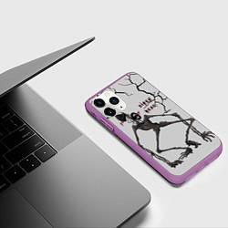 Чехол iPhone 11 Pro матовый Сиреноголовый Игра Ужастик, цвет: 3D-фиолетовый — фото 2