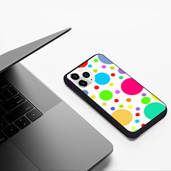 Чехол iPhone 11 Pro матовый Polka dot, цвет: 3D-черный — фото 2