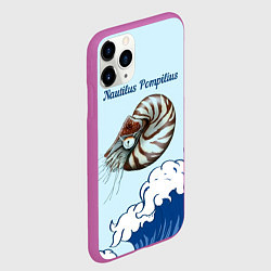 Чехол iPhone 11 Pro матовый Nautilus Pompilius океан, цвет: 3D-фиолетовый — фото 2